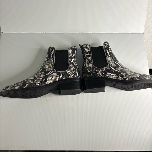 New Coach Bowery Bead Chain Leather Snakeskin G4368 Chelsea Ankle Boot 8 / 38.5 - Picture 7 of 16